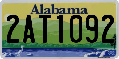 AL license plate 2AT1092