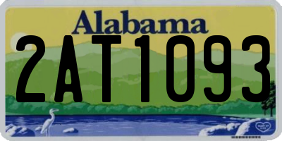 AL license plate 2AT1093
