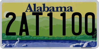 AL license plate 2AT1100