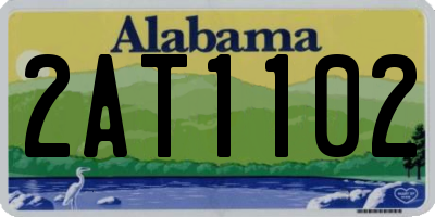 AL license plate 2AT1102