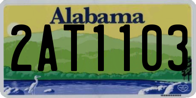 AL license plate 2AT1103