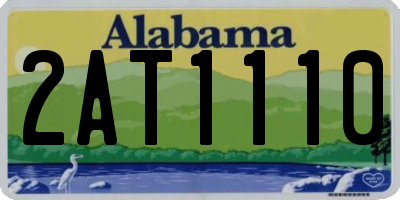 AL license plate 2AT1110