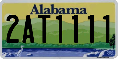 AL license plate 2AT1111
