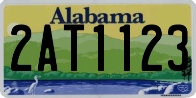 AL license plate 2AT1123