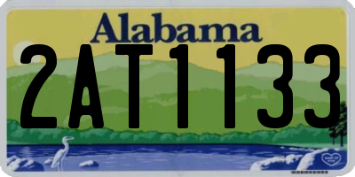 AL license plate 2AT1133