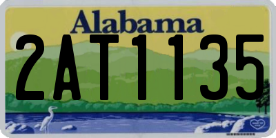 AL license plate 2AT1135