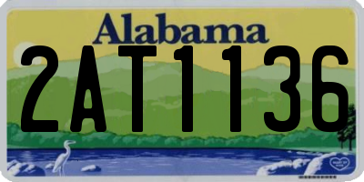AL license plate 2AT1136