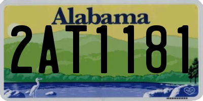 AL license plate 2AT1181