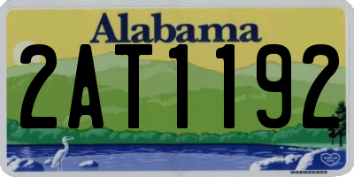 AL license plate 2AT1192