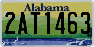 AL license plate 2AT1463