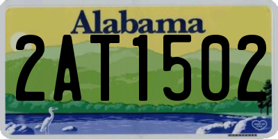 AL license plate 2AT1502