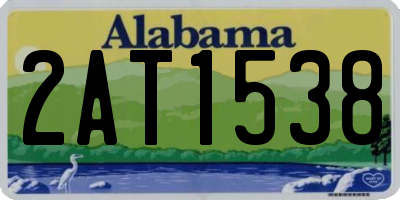 AL license plate 2AT1538