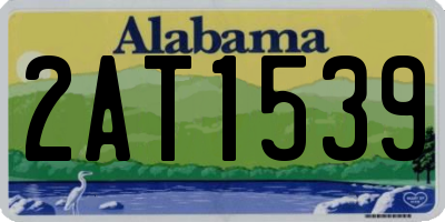 AL license plate 2AT1539