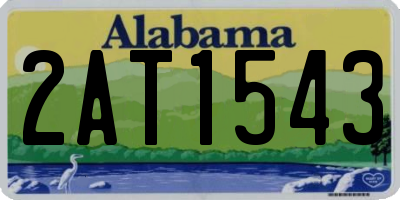 AL license plate 2AT1543