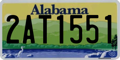 AL license plate 2AT1551