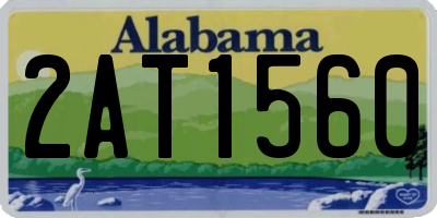 AL license plate 2AT1560