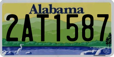 AL license plate 2AT1587
