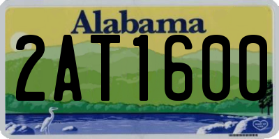 AL license plate 2AT1600