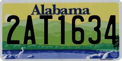 AL license plate 2AT1634