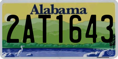 AL license plate 2AT1643