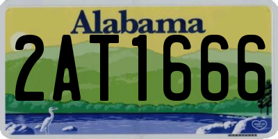 AL license plate 2AT1666