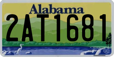AL license plate 2AT1681