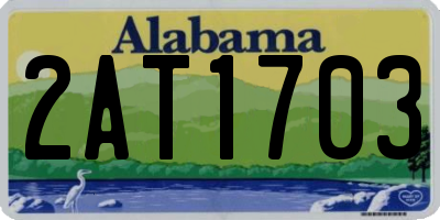 AL license plate 2AT1703