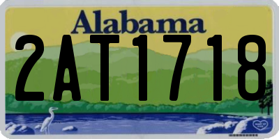 AL license plate 2AT1718