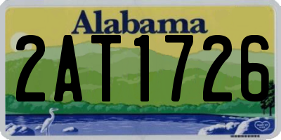 AL license plate 2AT1726