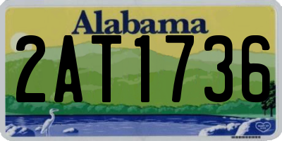 AL license plate 2AT1736