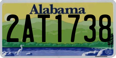 AL license plate 2AT1738