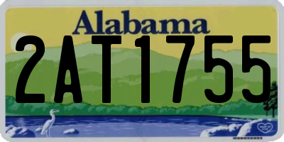AL license plate 2AT1755