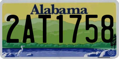AL license plate 2AT1758