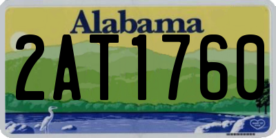 AL license plate 2AT1760