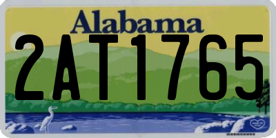 AL license plate 2AT1765