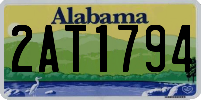 AL license plate 2AT1794