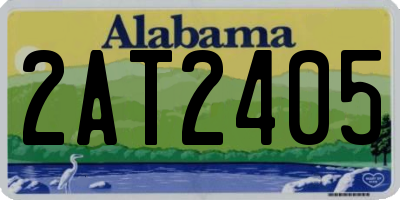 AL license plate 2AT2405