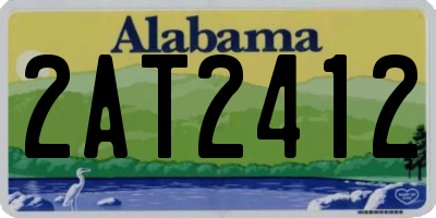 AL license plate 2AT2412