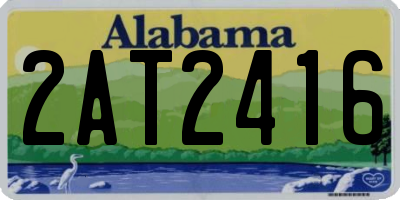 AL license plate 2AT2416