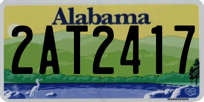 AL license plate 2AT2417