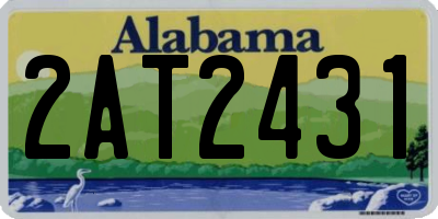 AL license plate 2AT2431