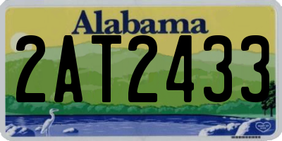 AL license plate 2AT2433