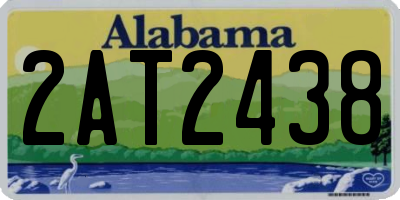AL license plate 2AT2438