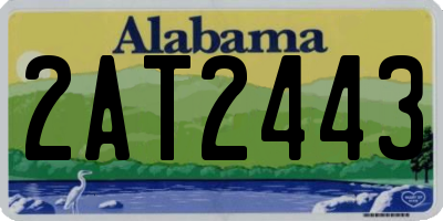 AL license plate 2AT2443
