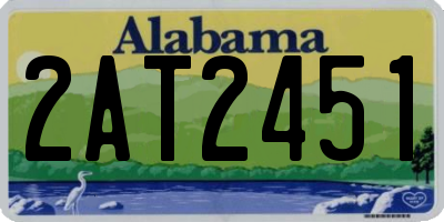 AL license plate 2AT2451