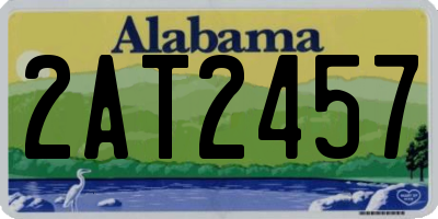 AL license plate 2AT2457