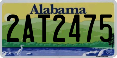 AL license plate 2AT2475