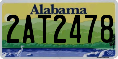 AL license plate 2AT2478