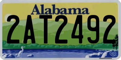 AL license plate 2AT2492