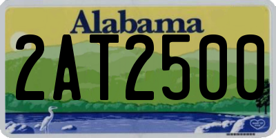 AL license plate 2AT2500
